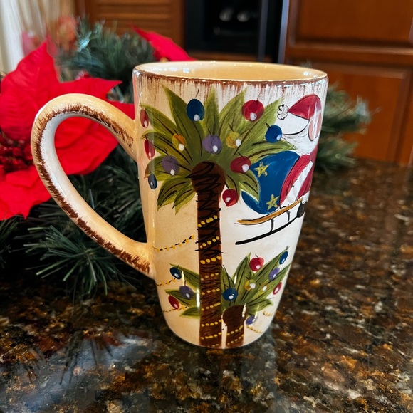 Tropical Palm Tree Tall Christmas Mug SET-Fiji Christmas - Picture 2 of 11